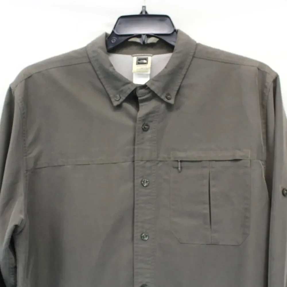 the North Face Nordstrom Button-down Casual Pocket Olive Large
